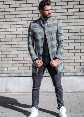 Мужское пальто в клетку MFSTORE Изображение Мужское пальто в клетку MFSTORE