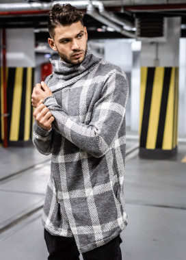 Серое пальто в клетку MFSTORE Изображение Серое пальто в клетку MFSTORE