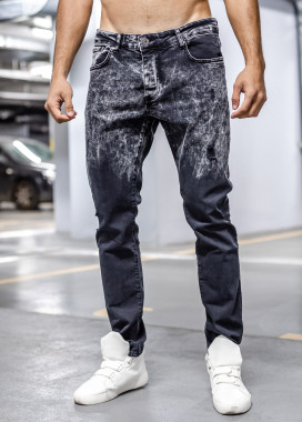 Джинсы зауженные с эффектом потертостей MFSTORE Изображение Джинсы зауженные с эффектом потертостей MFSTORE