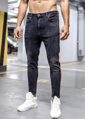 Джинсы зауженные с рыжей вставкой сбоку MFSTORE Изображение Джинсы зауженные с рыжей вставкой сбоку MFSTORE