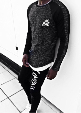 Кофта с черными вставками MFSTORE Изображение Кофта с черными вставками MFSTORE