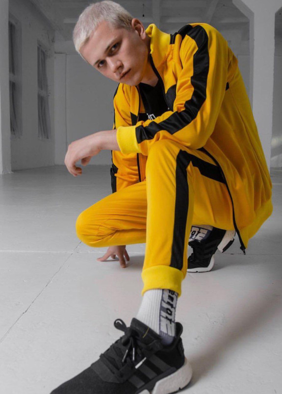 Штаны желтые с лампасами Black Limit Изображение Штаны желтые с лампасами Black Limit