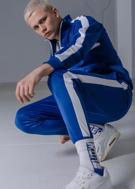 Штаны синие с лампасами Black Limit Изображение Штаны синие с лампасами Black Limit