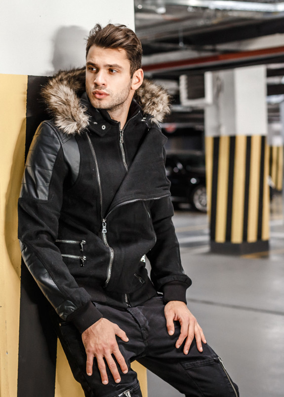 Замшевая куртка с хутряними капюшоном Mfstore Изображение Замшевая куртка с хутряними капюшоном Mfstore