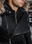 Изображение Замшевая куртка с хутряними капюшоном Mfstore