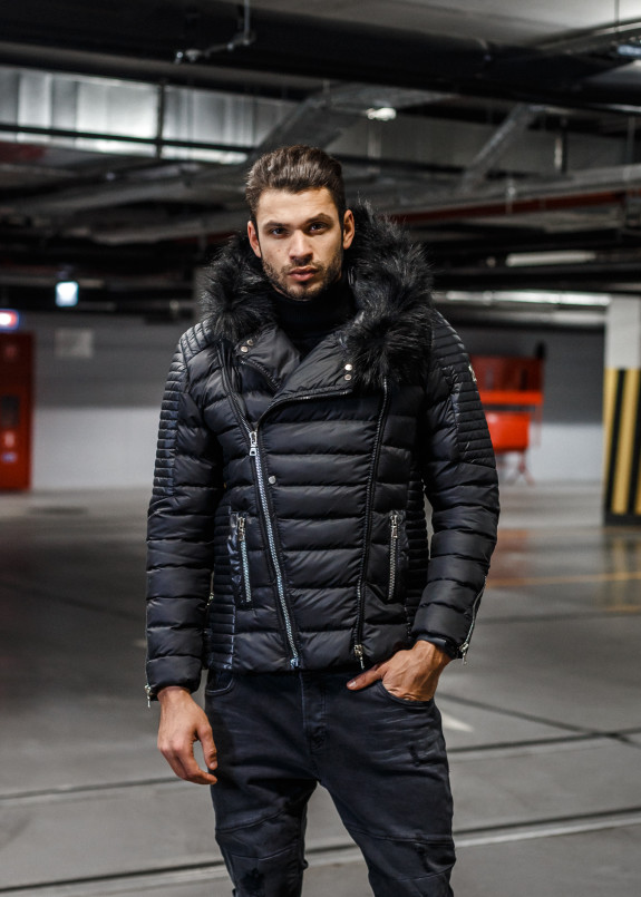 Куртка стеганая с меховым капюшоном Mfstore Изображение Куртка стеганая с меховым капюшоном Mfstore