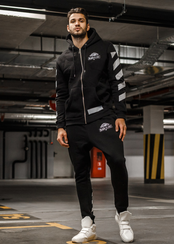 Костюм на молнии с белыми вставками на рукавах Mfstore Изображение Костюм на молнии с белыми вставками на рукавах Mfstore