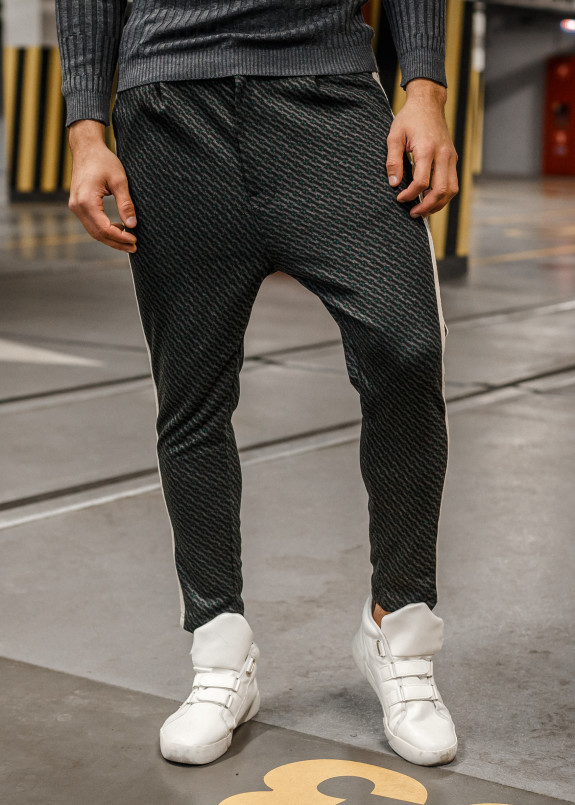 Брюки в узор с лампасами Mfstore Изображение Брюки в узор с лампасами Mfstore