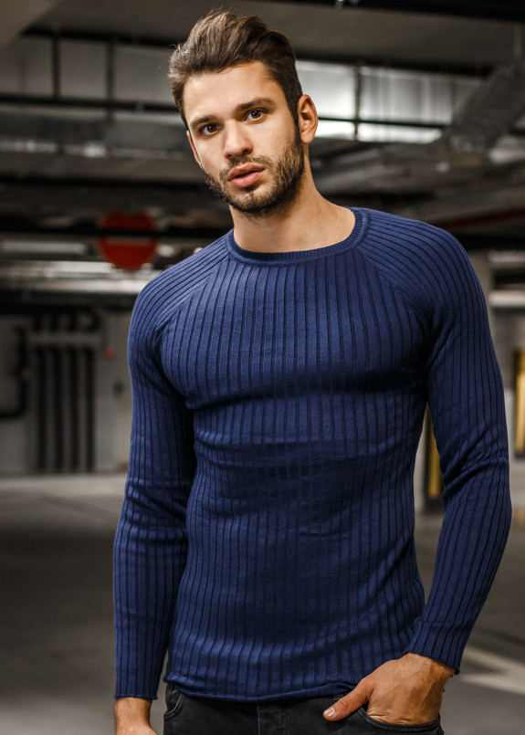 Синий реглан с круглым вырезом Mfstore Изображение Синий реглан с круглым вырезом Mfstore