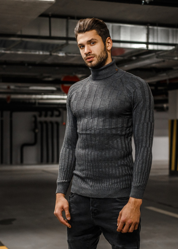 Серый гольф с высокой горловиной MFSTORE Изображение Серый гольф с высокой горловиной MFSTORE