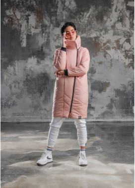 Пуховик женский ACE высокое горло розовый BLACK LIMIT Изображение Пуховик женский ACE высокое горло розовый BLACK LIMIT