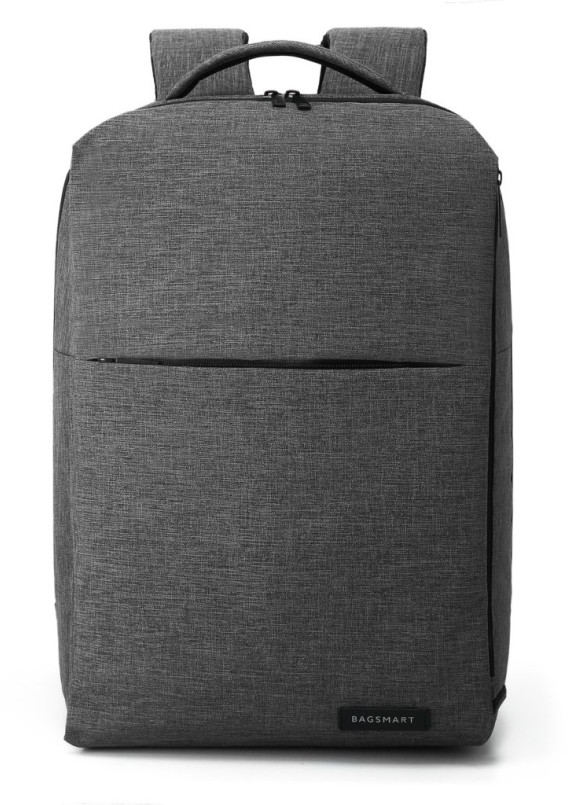 Рюкзак гладкий для ноутбука черный Bagsmart Изображение Рюкзак гладкий для ноутбука черный Bagsmart