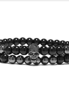 Двойной браслет с черепом Fashion Изображение Двойной браслет с черепом Fashion