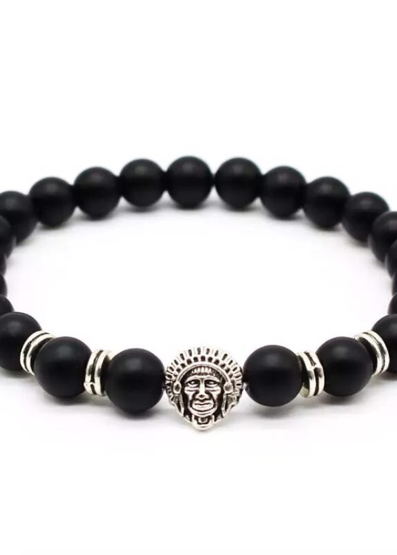 Браслет из натурального камня черный индеец FASHION Изображение Браслет из натурального камня черный индеец FASHION
