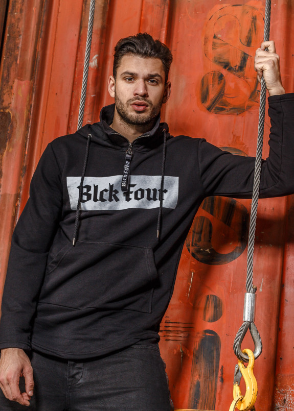 Худи с надписью BLACK four Mfstore Изображение Худи с надписью BLACK four Mfstore