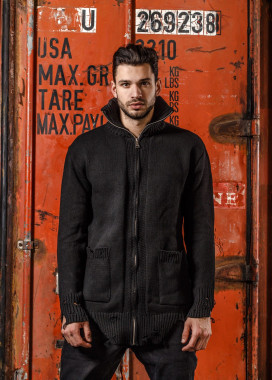 Кардиган на молнии с необработанными краями Mfstore Изображение Кардиган на молнии с необработанными краями Mfstore