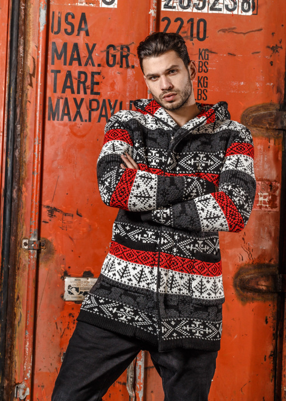 Кардиган разноцветный с капюшоном MFSTORE Изображение Кардиган разноцветный с капюшоном MFSTORE