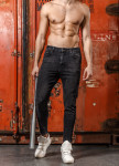 Изображение Черные джинсы с черными лампасами мужские MFSTORE
