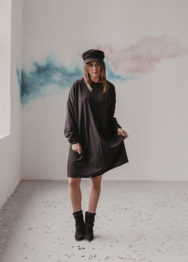 Объемная черная футболка Simplu Изображение Объемная черная футболка Simplu