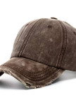 Бейсболка з бавовняної тканини з потертостями коричнева MFStore Изображение Бейсболка з бавовняної тканини з потертостями коричнева MFStore