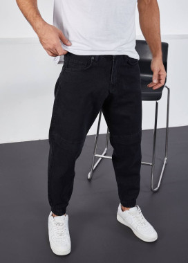 Джоггери чорні зі вставками над колінами MFStore Изображение Джоггери чорні зі вставками над колінами MFStore