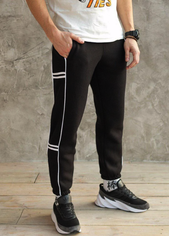 Изображение Зимние спортивные штаны мужские чёрные модель Сектор 2.0