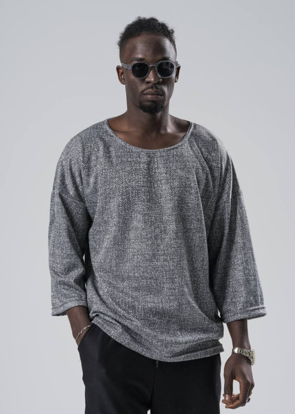 Футболка кімоно вільного крою світло-сірого кольору MFStore Изображение Футболка кімоно вільного крою світло-сірого кольору MFStore