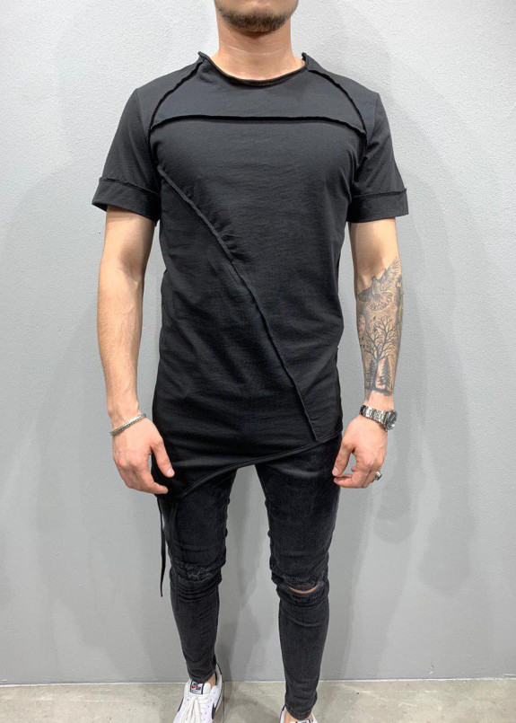 Футболка асимметричная со шнурками Mfstore Изображение Футболка асимметричная со шнурками Mfstore