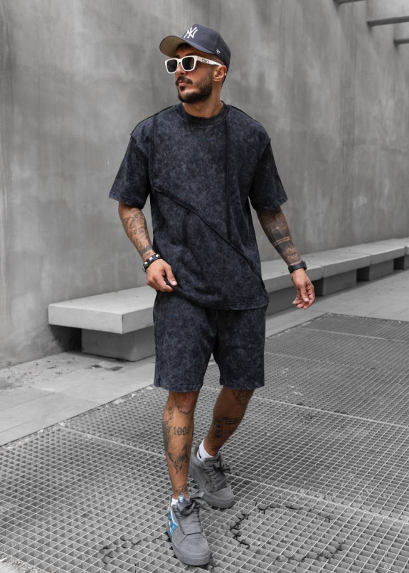 Костюм оверсайз дизайнерський виварений сірий MFStore Изображение Костюм оверсайз дизайнерський виварений сірий MFStore