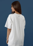 Изображение Базова футболка оверсайз біла з принтом FOLLOW YOUR HEART