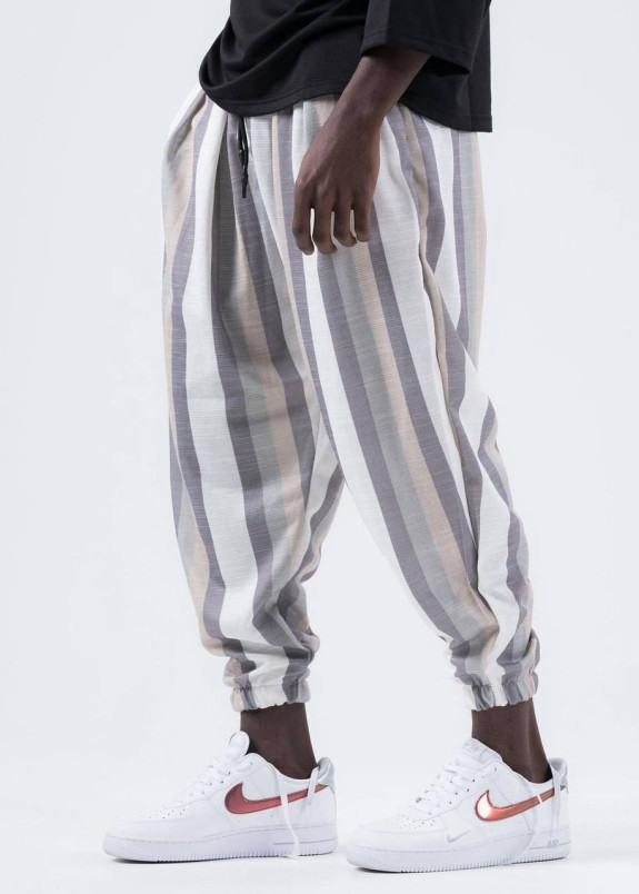Штани вільного крою у смужку MFStore Изображение Штани вільного крою у смужку MFStore