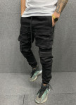 Изображение Брюки джинсовые с накладными карманами и манжетами на затяжках MFStore