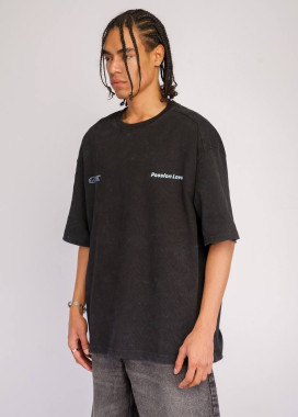 Оверсайз футболка виварена темно-сіра love MFStore Изображение Оверсайз футболка виварена темно-сіра love MFStore