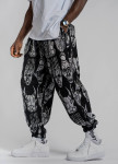 Штани вільного крою з малюнками чорні з білим MFStore Изображение Штани вільного крою з малюнками чорні з білим MFStore