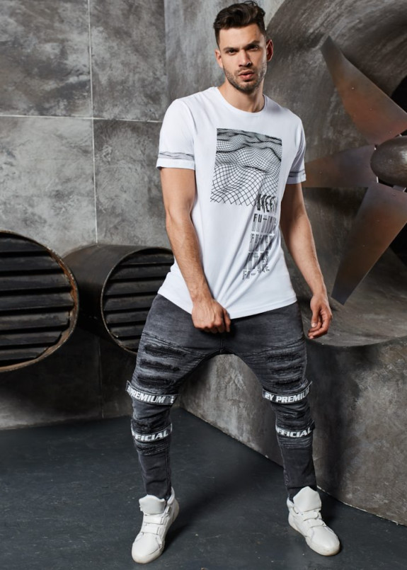 Футболка с 3D принтом белая MFStore Изображение Футболка с 3D принтом белая MFStore