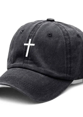 Бейсболка з вареної бавовняної тканини з вишивкою хрестом MFStore Изображение Бейсболка з вареної бавовняної тканини з вишивкою хрестом MFStore