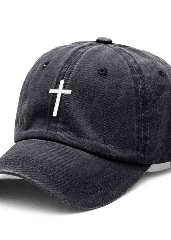 Бейсболка з вареної бавовняної тканини з вишивкою хрестом MFStore Изображение Бейсболка з вареної бавовняної тканини з вишивкою хрестом MFStore