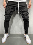 Брюки спортивные с карманами по бокам и белыми полосками MFStore Изображение Брюки спортивные с карманами по бокам и белыми полосками MFStore