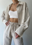 Изображение Костюм вільного крою жіночий з брюками і рубашкою MFStore