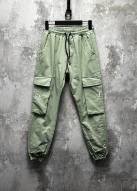 Джогери карго з вишивкою на карманах ментол MFStore Изображение Джогери карго з вишивкою на карманах ментол MFStore