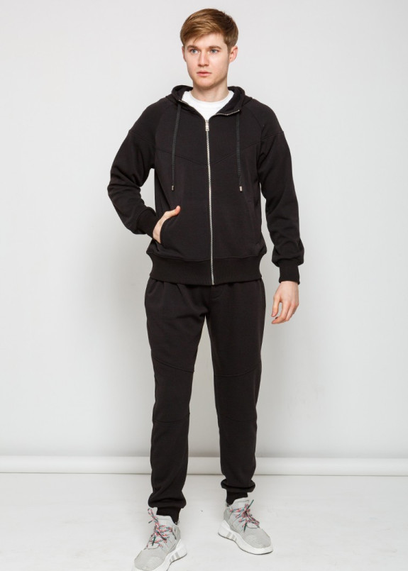 Мужской базовый костюм в черном цвете Изображение Мужской базовый костюм в черном цвете