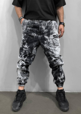 Джинсы с пятнистым принтом MFStore Изображение Джинсы с пятнистым принтом MFStore