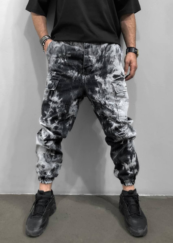 Джинсы с пятнистым принтом MFStore Изображение Джинсы с пятнистым принтом MFStore