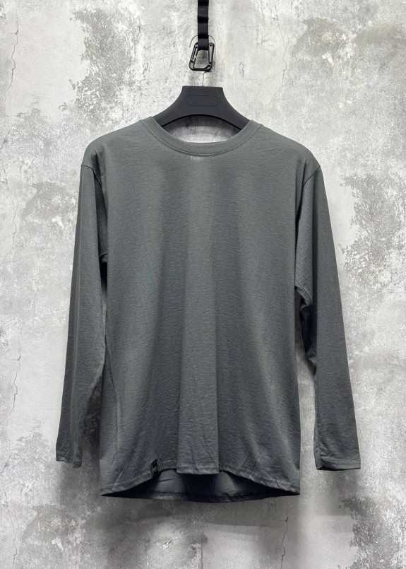 Базовий легкий бавовняний лонгслів сірий MFS Изображение Базовий легкий бавовняний лонгслів сірий MFS