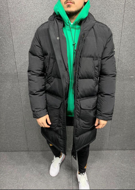 Удлиненный пуховик с капюшоном MFStore Изображение Удлиненный пуховик с капюшоном MFStore