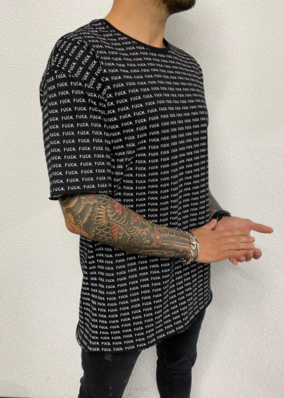 Футболка с мелким принтом fuck MFStore Изображение Футболка с мелким принтом fuck MFStore