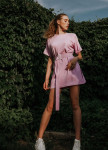 Изображение Платье-футболка розовое  Street style