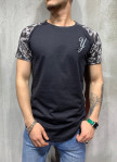 Футболка с вышивкой и узорами на плечах черный MFStore Изображение Футболка с вышивкой и узорами на плечах черный MFStore