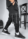 Джоггери карго чоловічі на липучках з лампасами чорні MFStore Изображение Джоггери карго чоловічі на липучках з лампасами чорні MFStore