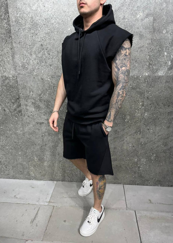 Костюм оверсайз безрукавкою чорний MFStore Изображение Костюм оверсайз безрукавкою чорний MFStore